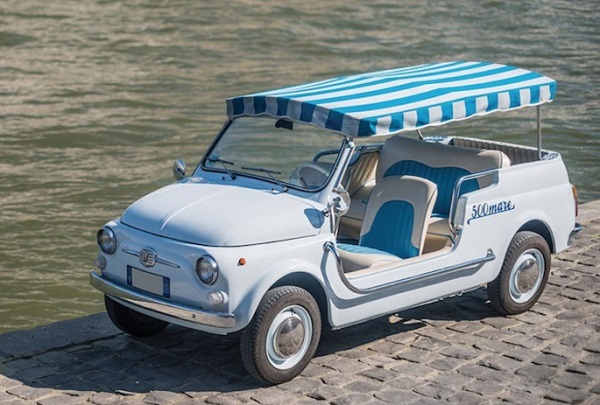 Una Fiat 500 Mare e alcuni gioielli della collezione di Quattroruote all’asta.