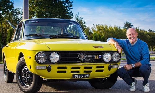 Miki Biasion fa certificare la sua Lancia Fulvia Safari