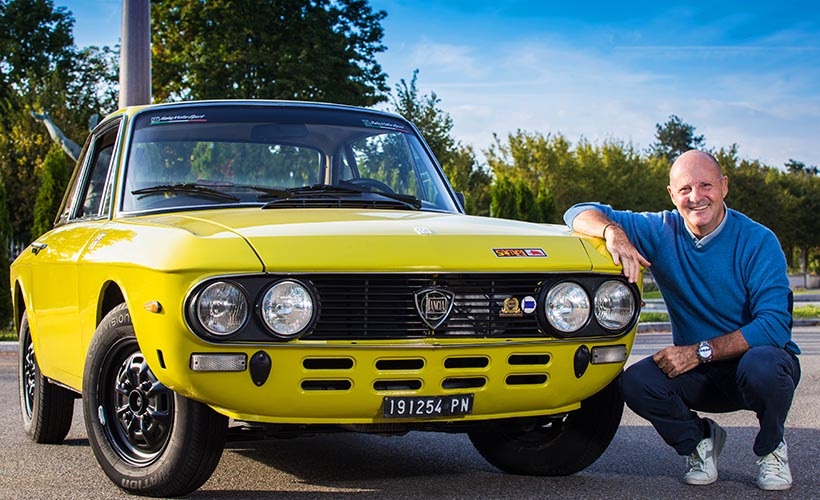 Miki Biasion fa certificare la sua Lancia Fulvia Safari