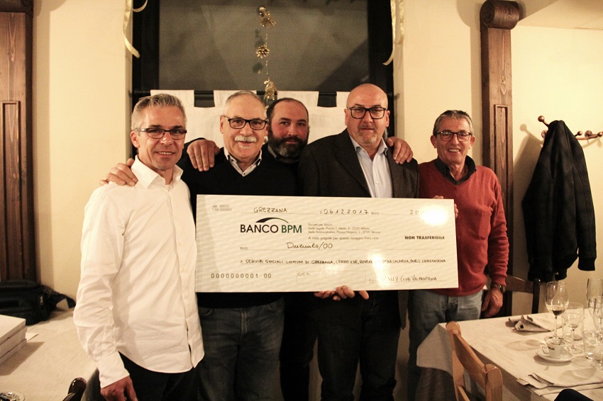 Il Rally Club Valpantena consegna un contributo benefico!