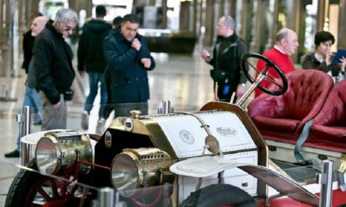 Una rara Lancia Epsilon Corsa del 1912 in mostra a Roma.
