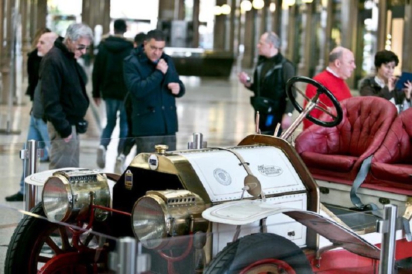 Una rara Lancia Epsilon Corsa del 1912 in mostra a Roma.