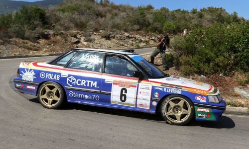 Il Rallye Elba Storico è ancora di Riolo-Floris su Subaru Legacy.