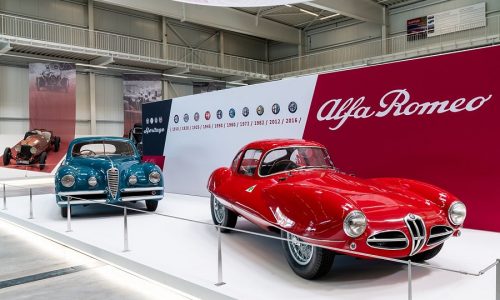 Inaugura la mostra “Mito Alfa Romeo” al Museo della Tecnica di Sinsheim.