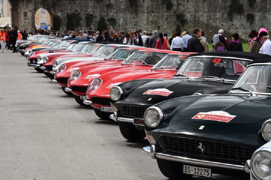Preziose Ferrari d’epoca a Roma per Cavalcade Classiche.