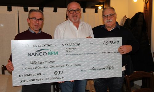 Il Revival Rally Club Valpantena dona un contributo ai comuni di Grezzana, Cerro Veronese e Roverè Veronese.