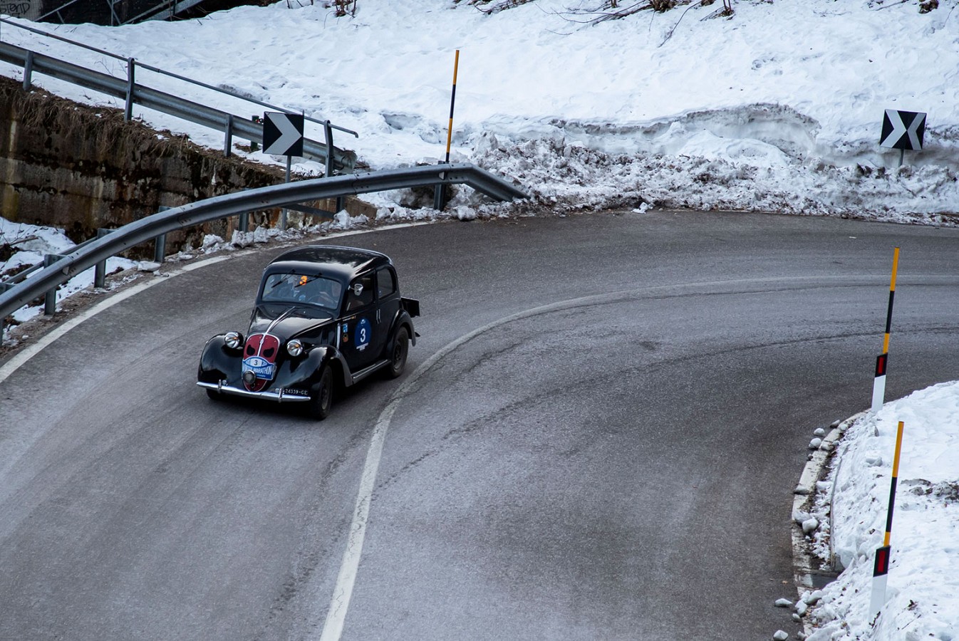 Belometti-Bettinsoli vincono la 32ª Winter Marathon su Fiat 508 C del 1937.
