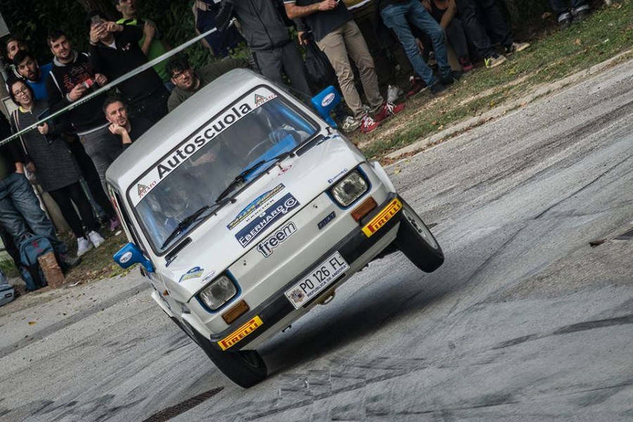 Una piccola leggendaria presenza al Rallylegend: Polato e la sua Fiat 126.