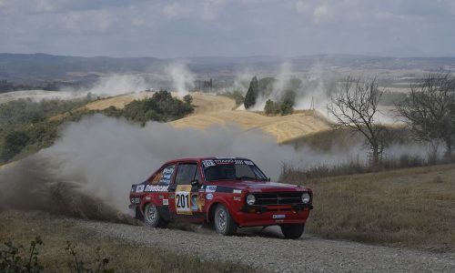La Escort TC2000 di Pelliccioni – Gabrielli vincono il Rally Storico di Arezzo.