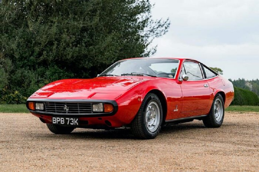 Ferrari 365 GTC/4, un ‘Gobbone’ in vendita nel Regno Unito.