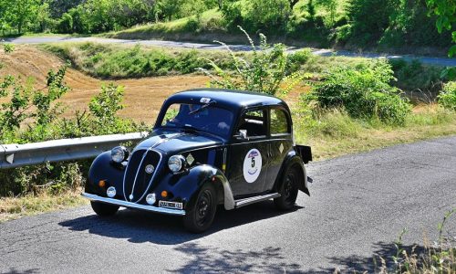 Barcella e Ghidotti su Fiat 508 C del ’38 conquistano la 10^ Targa AC Bologna.