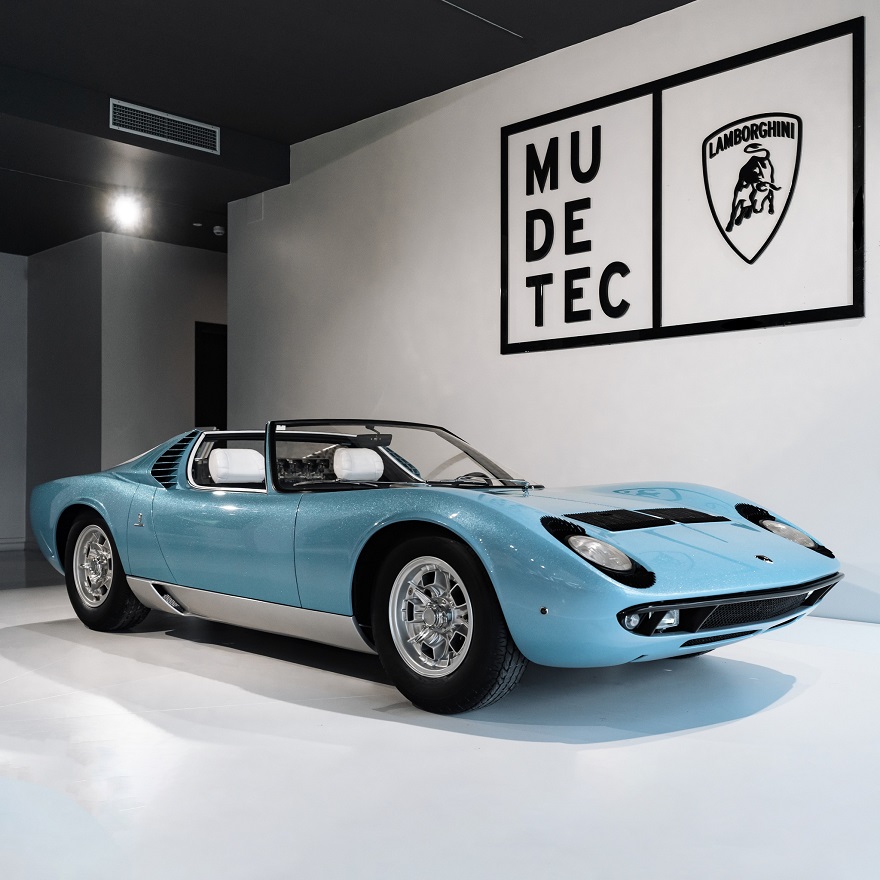 Lamborghini Miura Roadster, il ‘mito’ in mostra al MUDETEC.