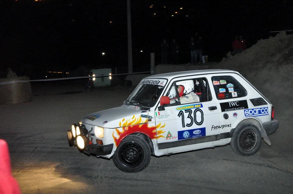 La piccola Fiat 126 di Polato al Rallylegend 2022.